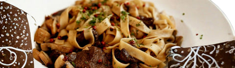 Beef Tips With Egg Noddles