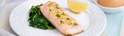 Baked Salmon with Spinach