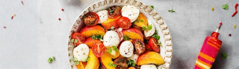 Georgia Peach and Mozzarella Caprese Salad