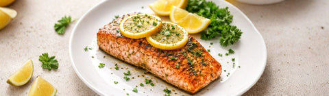 Lemon Pepper Oil Grilled Salmon