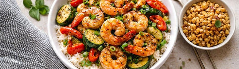 Lemon Pepper Shrimp & Rice Bowl