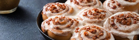 Maple Bacon Cinnamon Rolls