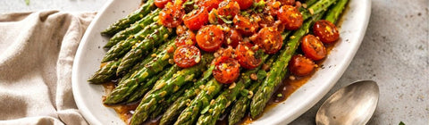 Asparagus with Balsamic Tomatoes