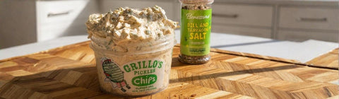 Viral Grillo's Pickle Dip with Benissimo Dill and Tarragon Salt